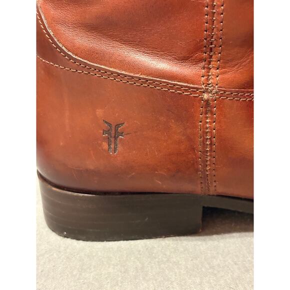 Frye Size 9 Melissa Cognac Brown Leather Button Tall Women’s Riding Boots - Picture 9 of 11